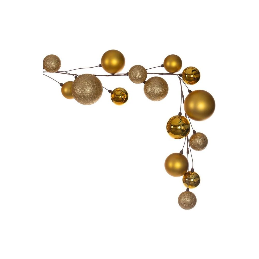 Shop For 10' Gold Assorted Finish Branch Ball Ornament Garland at Michelle's aDOORable Creations