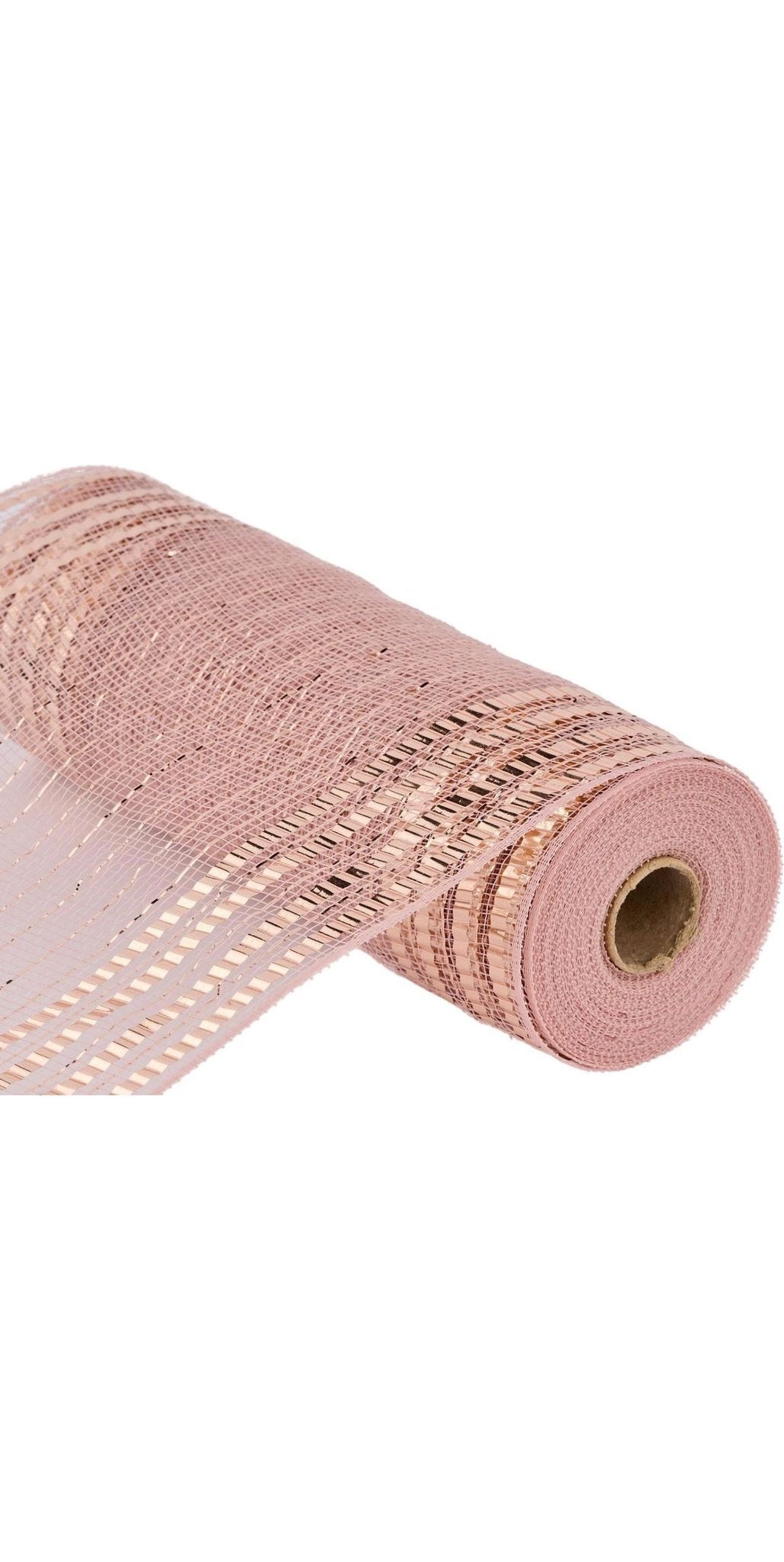 10" Metallic Foil Border Mesh: Rose Gold (10 Yards) - Michelle's aDOORable Creations - Poly Deco Mesh