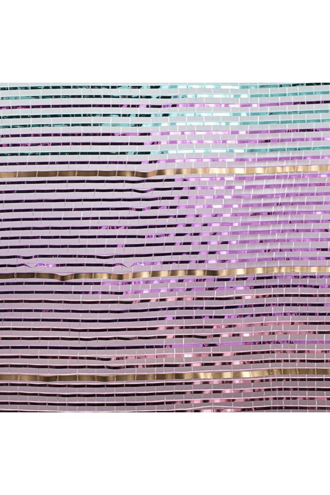 10" Metallic Foil Ombré Mesh: Light Pink, Lavender, Ice Blue, Gold (10 Yards) - Michelle's aDOORable Creations - Poly Deco Mesh