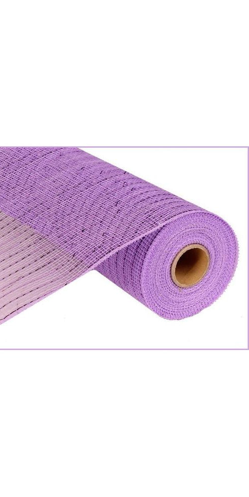 10" Metallic Mesh Lavender with Lavender Foil (10 Yards) - Michelle's aDOORable Creations - Poly Deco Mesh