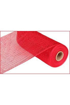 Shop For 10" Metallic Mesh Red with Red Foil (10 Yards) RE130124