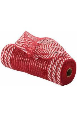 Shop For 10" Patterned Edge Mesh: Candy Cane (10 Yards) XB106710-13