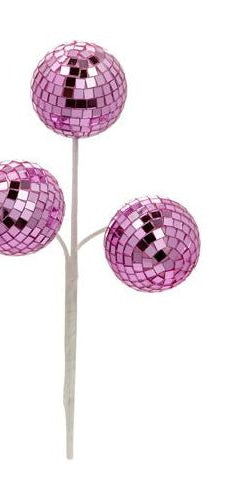 10" Pink Disco Ball Spray - Michelle's aDOORable Creations - Holiday Ornaments - F4432739