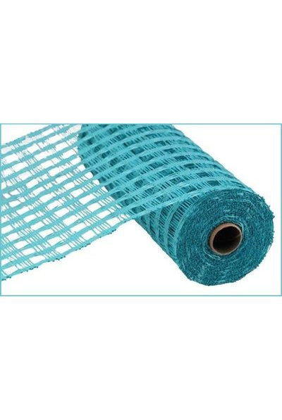 10" Poly Burlap Check Mesh: Turquoise (10 Yards) - Michelle's aDOORable Creations - Poly Deco Mesh