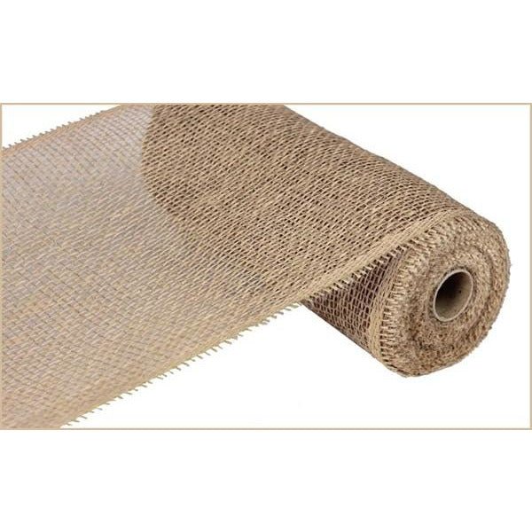 Shop For 10" Poly Burlap & Jute Mesh Ribbon: Natural (10 Yards) at Michelle's aDOORable Creations