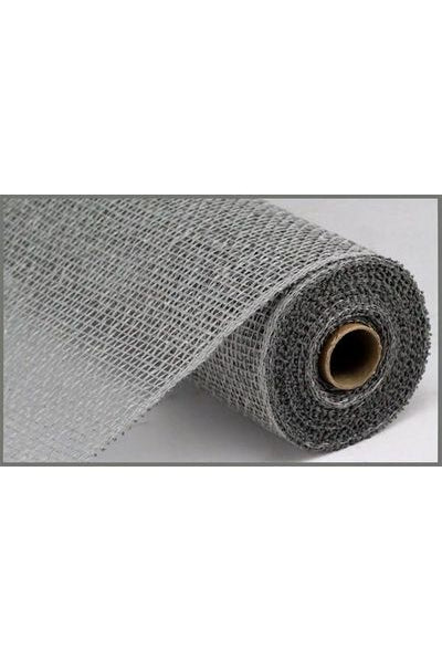 10" Poly Burlap Mesh: Grey - Michelle's aDOORable Creations - Poly Deco Mesh
