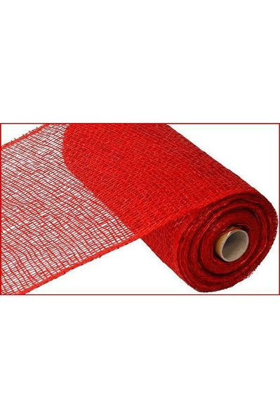 10" Poly Burlap Mesh: Red - Michelle's aDOORable Creations - Poly Deco Mesh