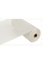 10" Poly Burlap Mesh: White - Michelle's aDOORable Creations - Poly Deco Mesh