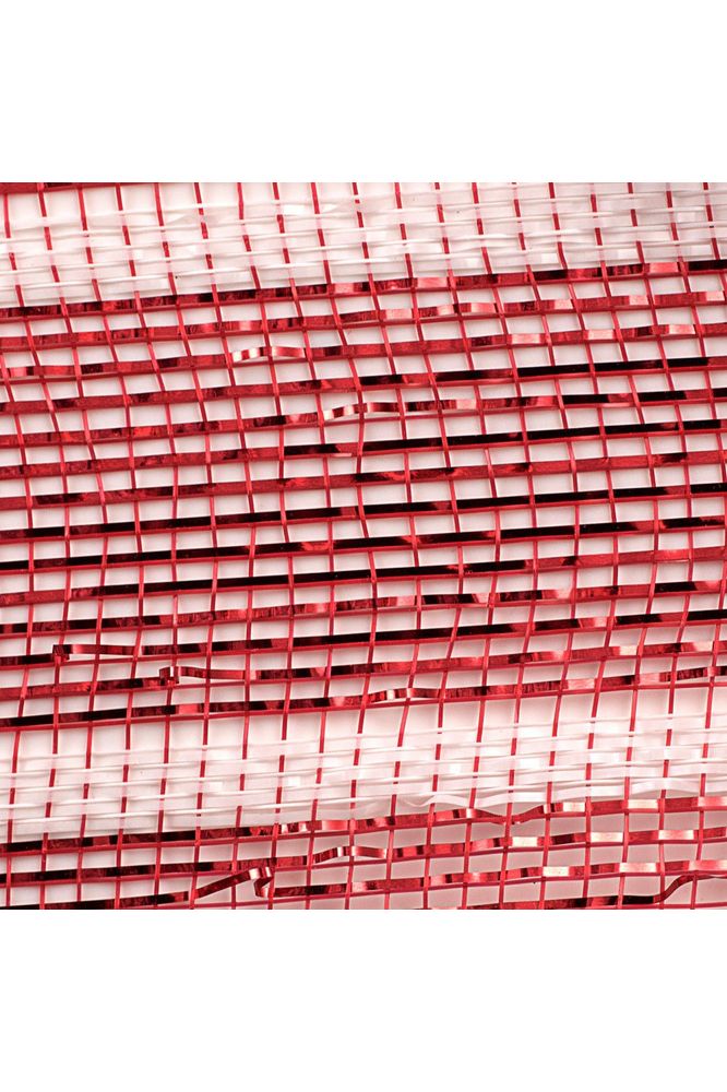 Shop For 10" Poly Deco Mesh: Deluxe Red/White Stripe (10 Yards) RE1333F8
