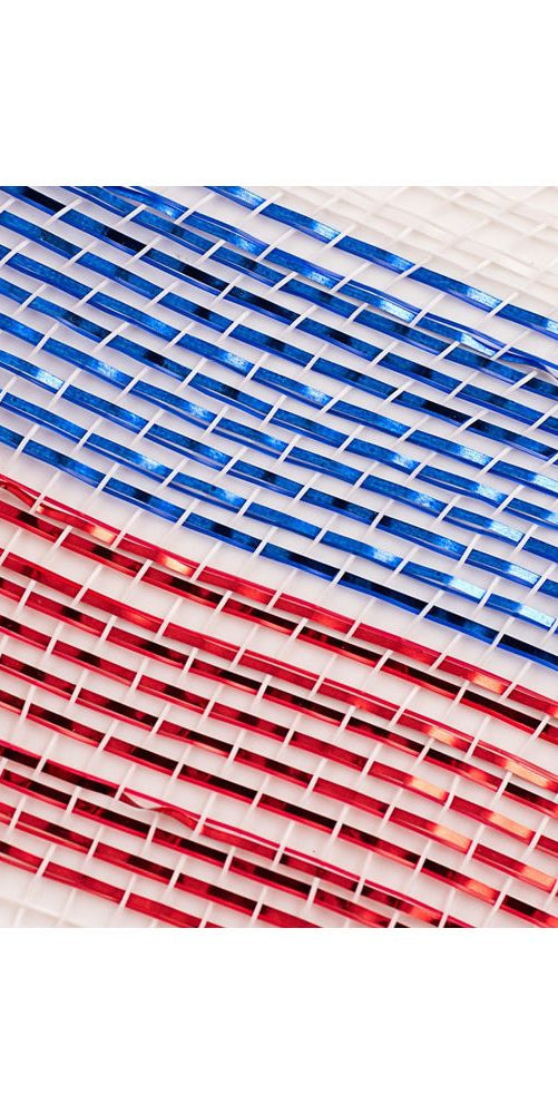 10" Poly Deco Mesh: Deluxe Stripe Patriotic - Michelle's aDOORable Creations - Poly Deco Mesh