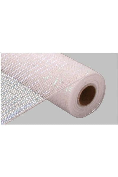 Shop For 10" Poly Deco Mesh: Iridescent White (10 Yards) RE1301F1
