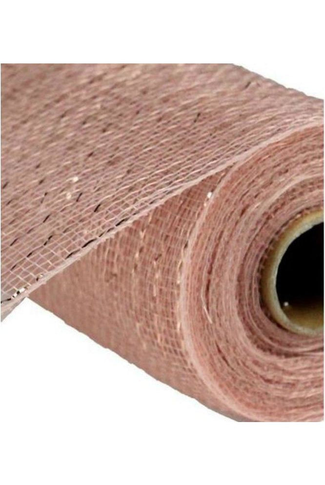 Shop For 10" Poly Deco Mesh: Metallic New Rose Gold w/Foil RE1301NF
