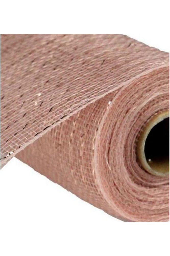 10" Poly Deco Mesh: Metallic New Rose Gold w/Foil - Michelle's aDOORable Creations - Poly Deco Mesh