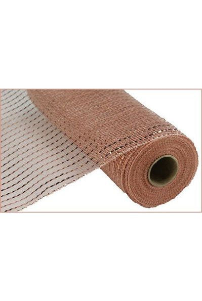 10" Poly Deco Mesh: New Rose Gold w/Foil - Michelle's aDOORable Creations - Poly Deco Mesh