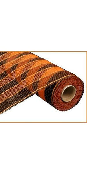 10" Poly Deco Mesh: Orange and Black Stripes - Michelle's aDOORable Creations - Poly Deco Mesh