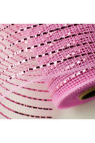 Shop For 10" Poly Deco Mesh: Wide Foil Metallic Pink (10 Yards) RE136622