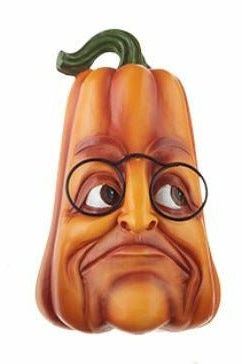 10" RAZ Imports Pumpkin Face - Michelle's aDOORable Creations - Pumpkin