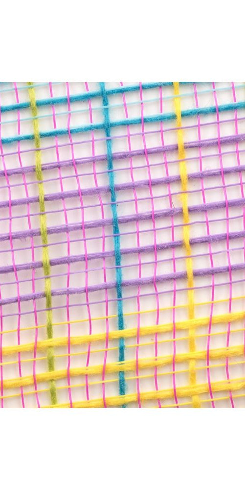 10" Small Check Fabric Mesh: Hot Pink, Green, Yellow, Lavender, Turquoise - Michelle's aDOORable Creations - Poly Deco Mesh