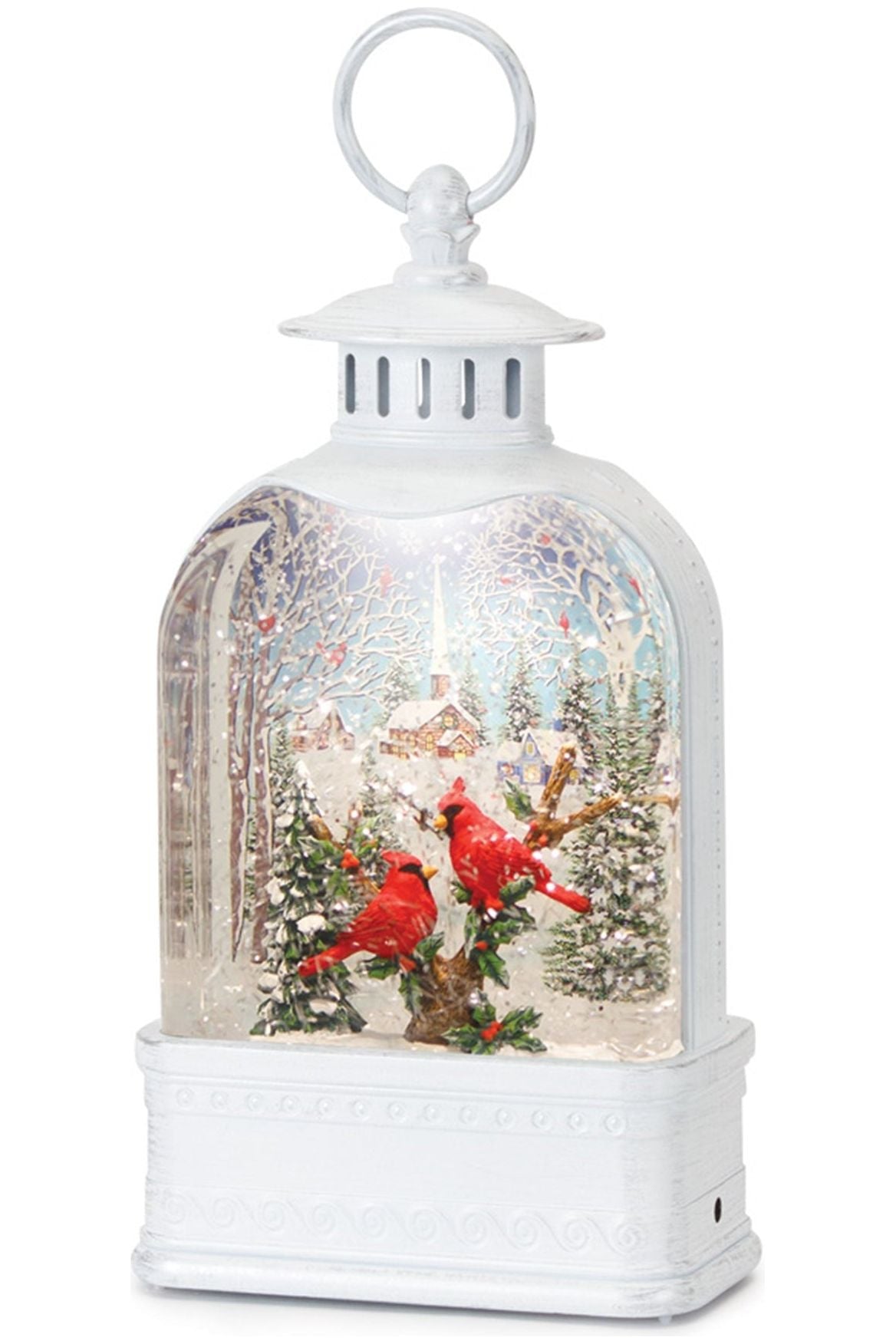 10" Snow Globe Cardinal - Michelle's aDOORable Creations - Water Lantern