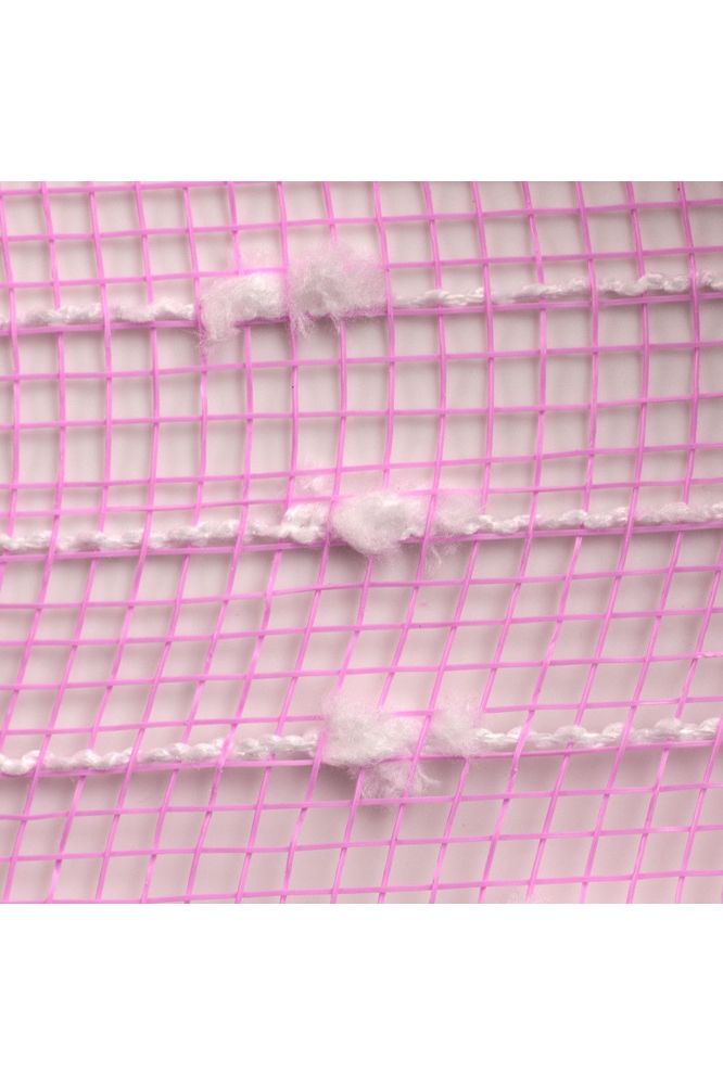 10" Snowball Deco Mesh: Pink & White (10 Yards) - Michelle's aDOORable Creations - Poly Deco Mesh