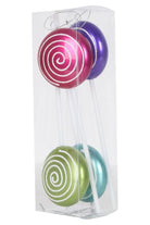 10" Swirl Lollipops: Assorted Colors (Set of 4) - Michelle's aDOORable Creations - Holiday Ornaments