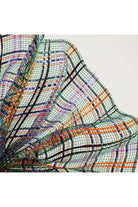10" Vertical Foil Plaid Mesh: Black, Orange, Purple, Emerald - Michelle's aDOORable Creations - Poly Deco Mesh