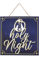 10" Wood Sign: Glitter O Holy Night - Michelle's aDOORable Creations - Wooden/Metal Signs