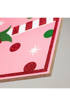 10" Wooden Elf Sign: Pink Merry Christmas - Michelle's aDOORable Creations - Wooden/Metal Signs