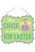 10" Wooden Sign: Glitter Chick Is Ready - Michelle's aDOORable Creations - Wooden/Metal Signs