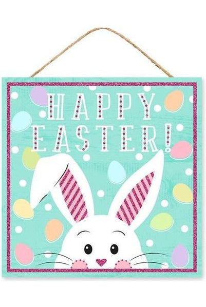 Shop For 10" Wooden Sign: Glitter Happy Easter AP7801