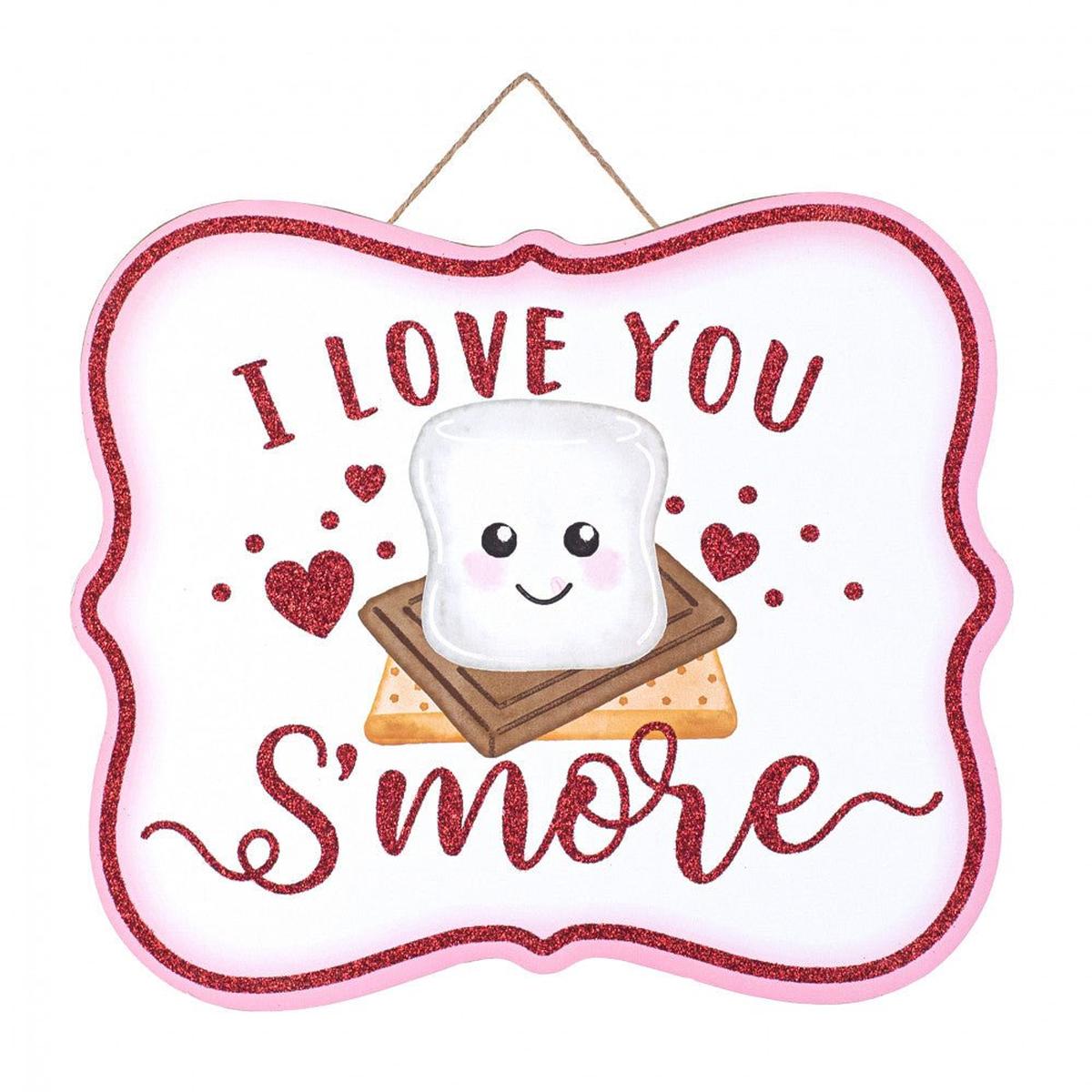 Shop For 10" Wooden Sign: Glitter Love S'More at Michelle's aDOORable Creations