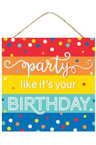 Shop For 10" Wooden Sign: Glitter Party Birthday AP783062