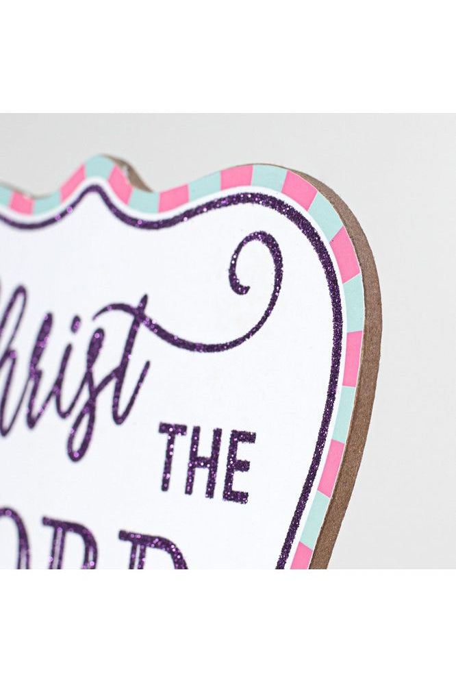 Shop For 10" Wooden Sign: Glitter The Lord Risen AP8991