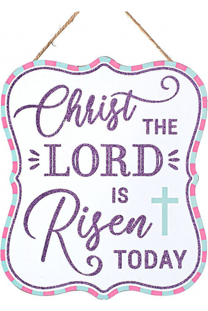 Shop For 10" Wooden Sign: Glitter The Lord Risen AP8991