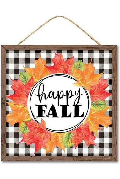 Shop For 10" Wooden Sign: Happy Fall Leaf AP7213