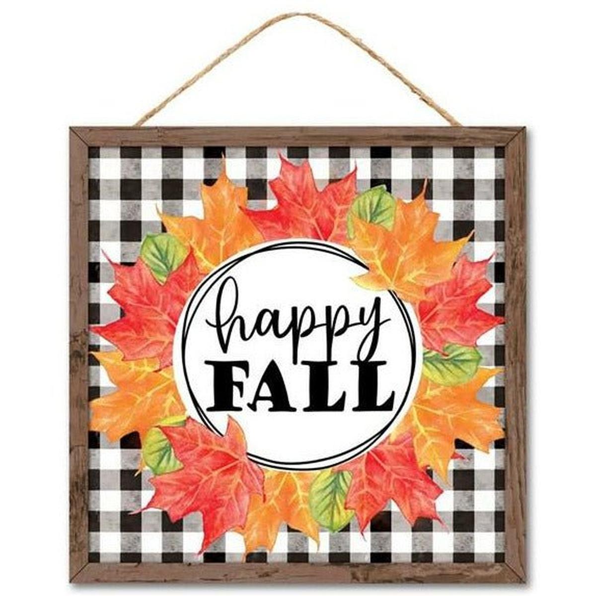 Shop For 10" Wooden Sign: Happy Fall Leaf at Michelle's aDOORable Creations