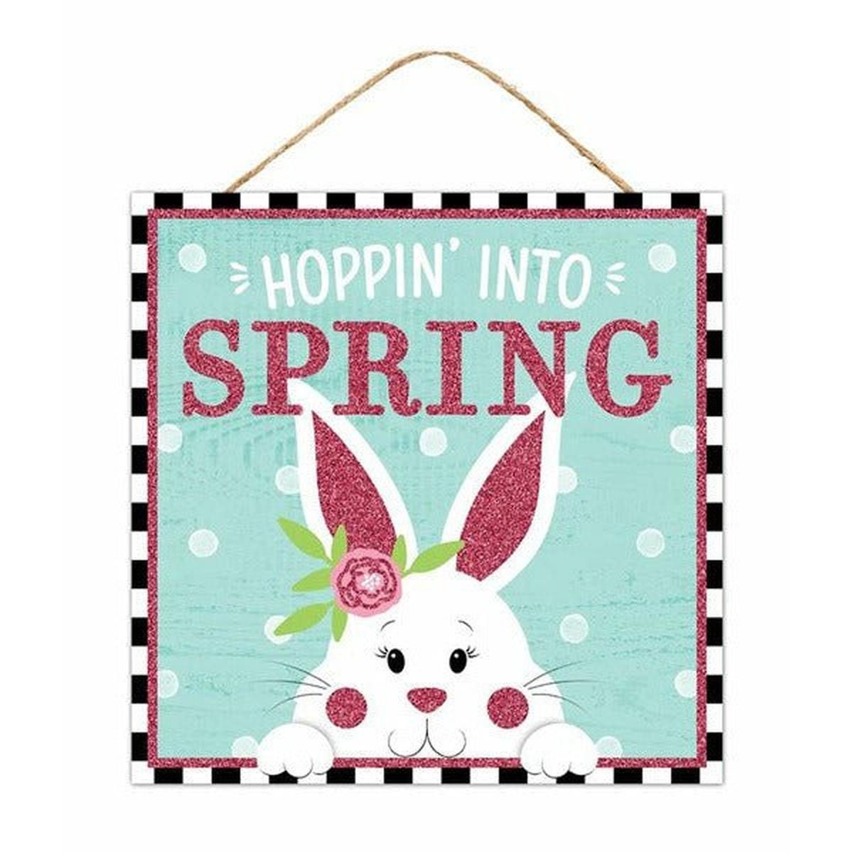 Shop For 10" Wooden Sign: Hoppin Into Spring at Michelle's aDOORable Creations
