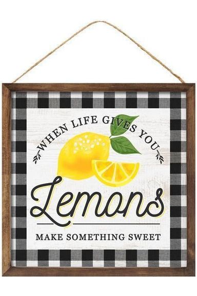 Shop For 10" Wooden Sign: Lemons/Life at Michelle's aDOORable Creations