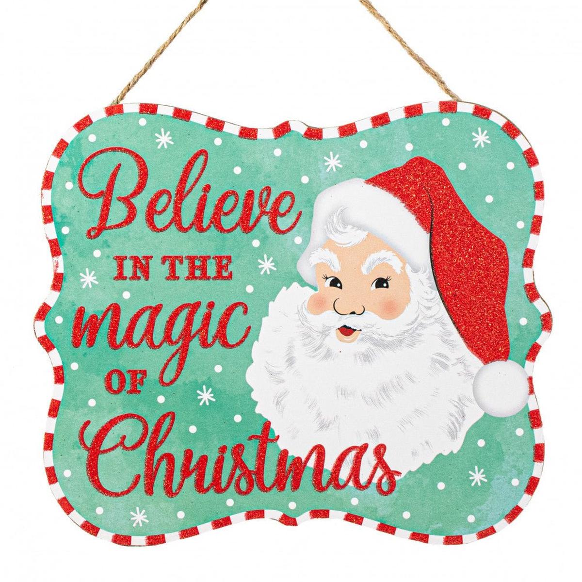 Shop For 10" Wooden Sign: Magic of Christmas (Mint) at Michelle's aDOORable Creations