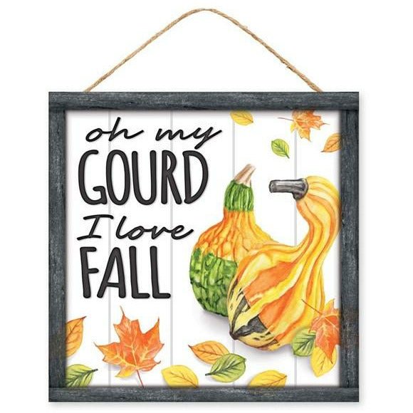 Shop For 10" Wooden Sign: Oh My Gourd Love Fall at Michelle's aDOORable Creations