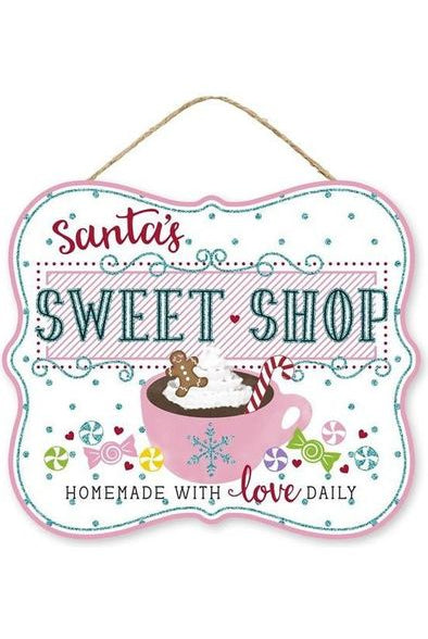 Shop For 10" Wooden Sign: Santa's Sweet Shop AP8855