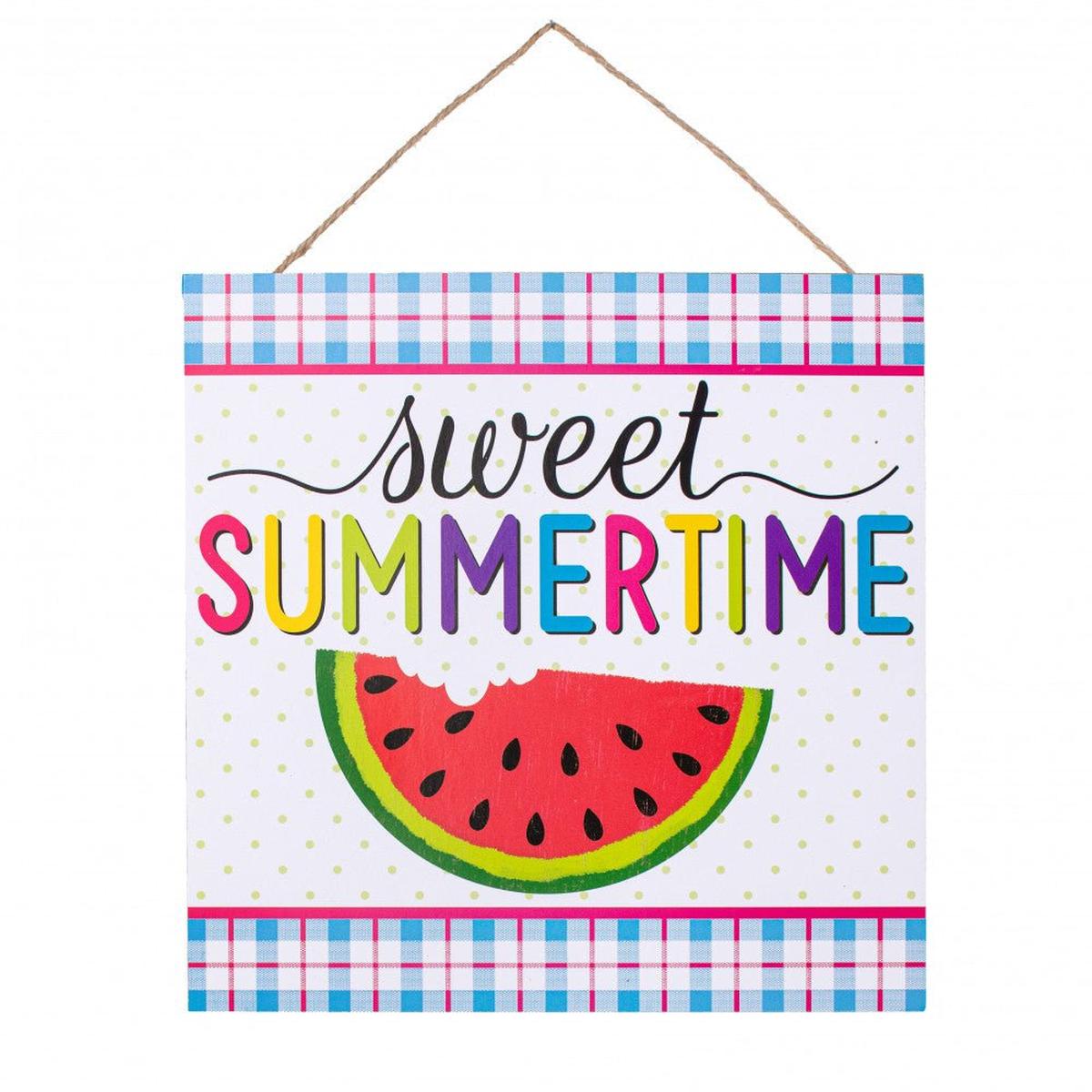 Shop For 10" Wooden Sign: Sweet Summertime/Watermelon at Michelle's aDOORable Creations