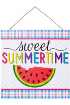 Shop For 10" Wooden Sign: Sweet Summertime/Watermelon AP7080