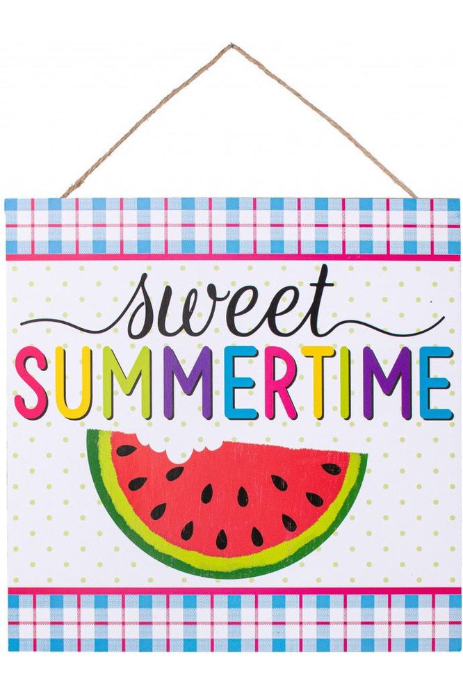 10" Wooden Sign: Sweet Summertime/Watermelon - Michelle's aDOORable Creations - Wooden/Metal Signs