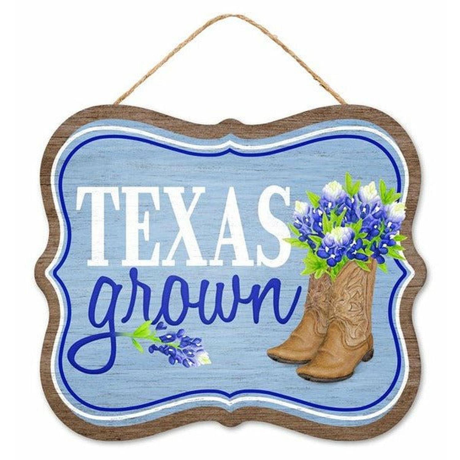 10" Wooden Sign: Texas Grown Sign
