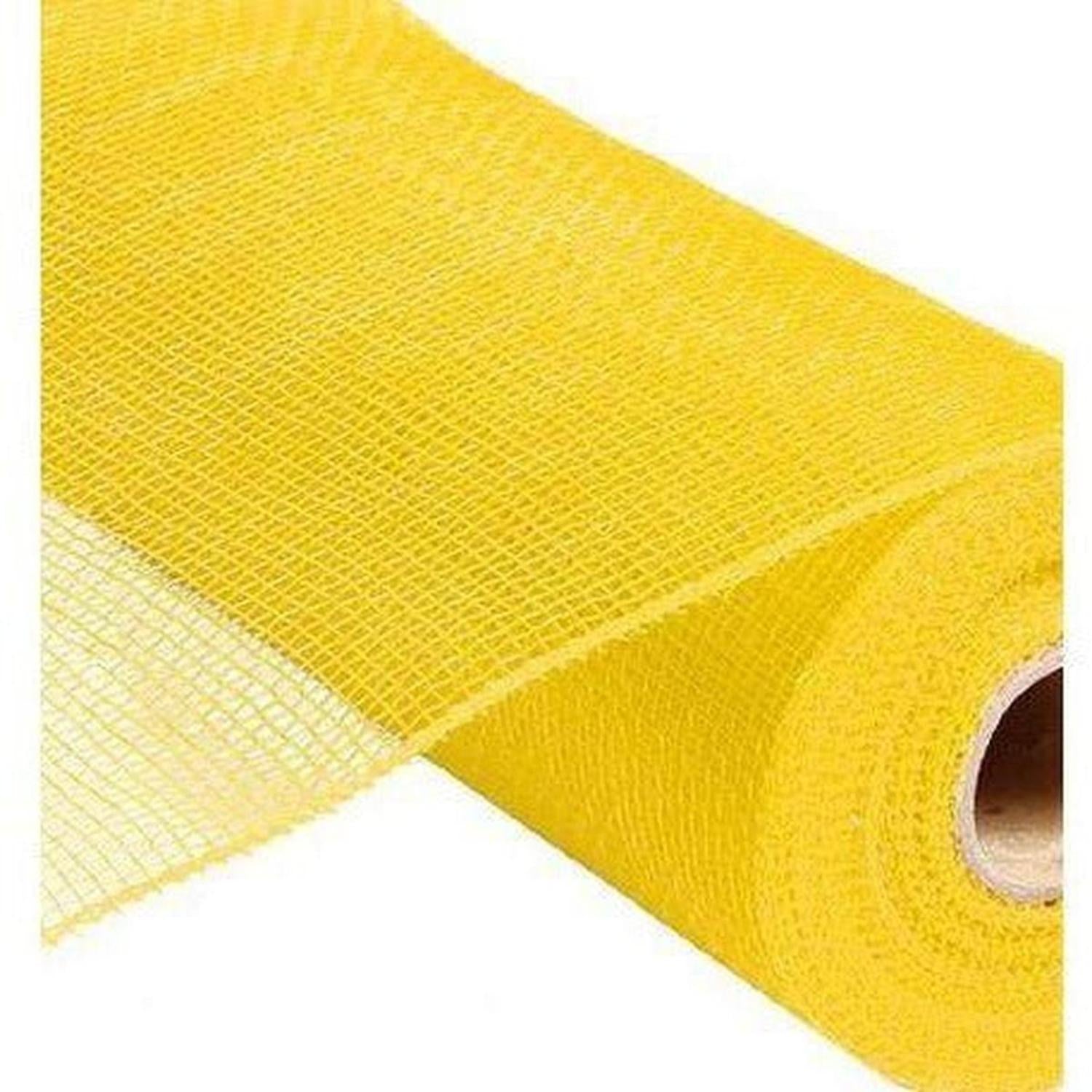 10" Yellow Poly Deco Mesh Ribbon (10 Yards)