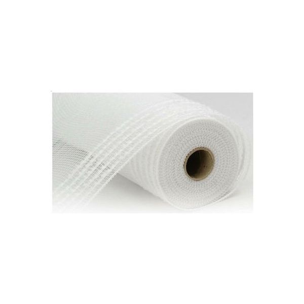 Shop For 10.25" Drift Border Mesh Ribbon: White (10 Yards) at Michelle's aDOORable Creations
