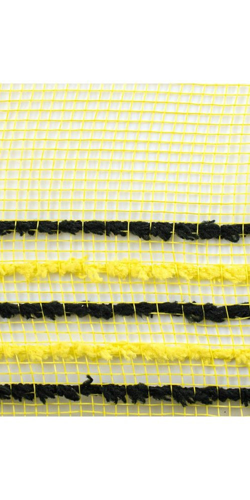 10.25" Drift Border Mesh: Yellow/Black (10 Yards) - Michelle's aDOORable Creations - Poly Deco Mesh