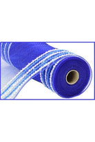 10.5" Drift Border Edge Mesh: Royal Blue/White (10 Yards) - Michelle's aDOORable Creations - Poly Deco Mesh