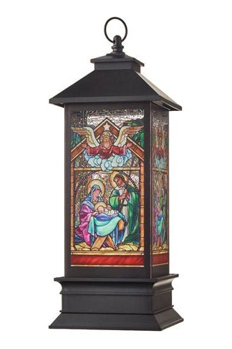 Shop For 10.5" Holy Family Faux Stained Glass Water Lantern at Michelle's aDOORable Creations